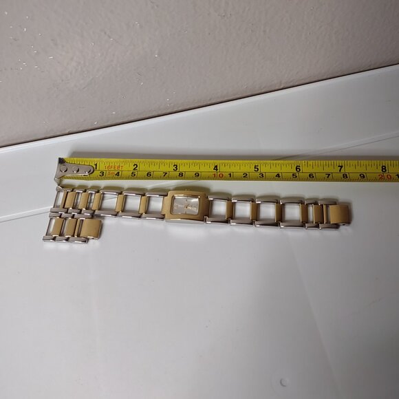 Two Tone Metal Watch With One Removable Link - Picture 11 of 12